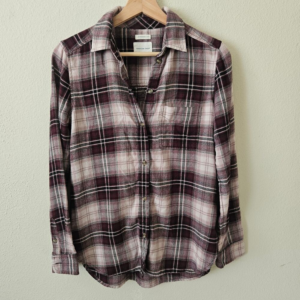 American Eagle AE Boyfriend Fit Flannel AHH-MAZINGLY SOFT XSmall